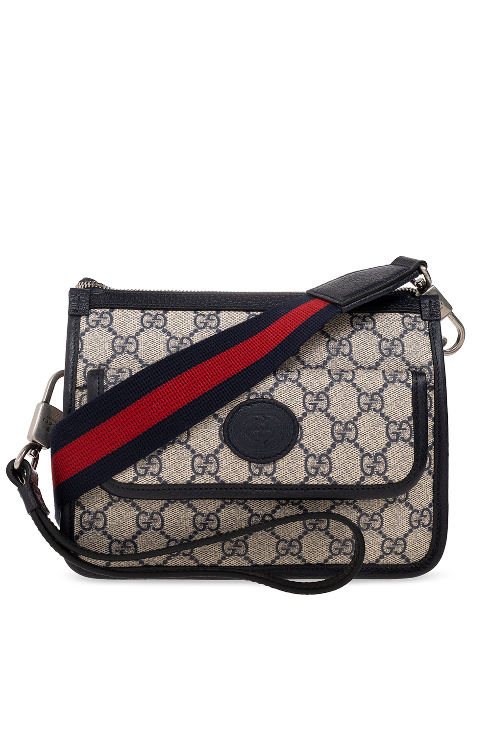 Cream Shoulder bag with logo Gucci Gucci GG ring Silber